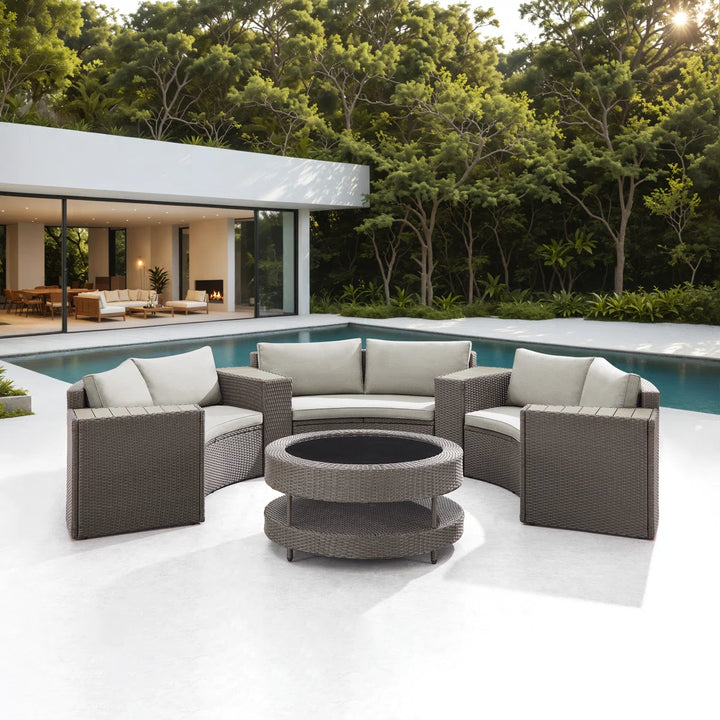 Vimi Outdoor Patio Sofa Set 6 seater and 1 Center Table