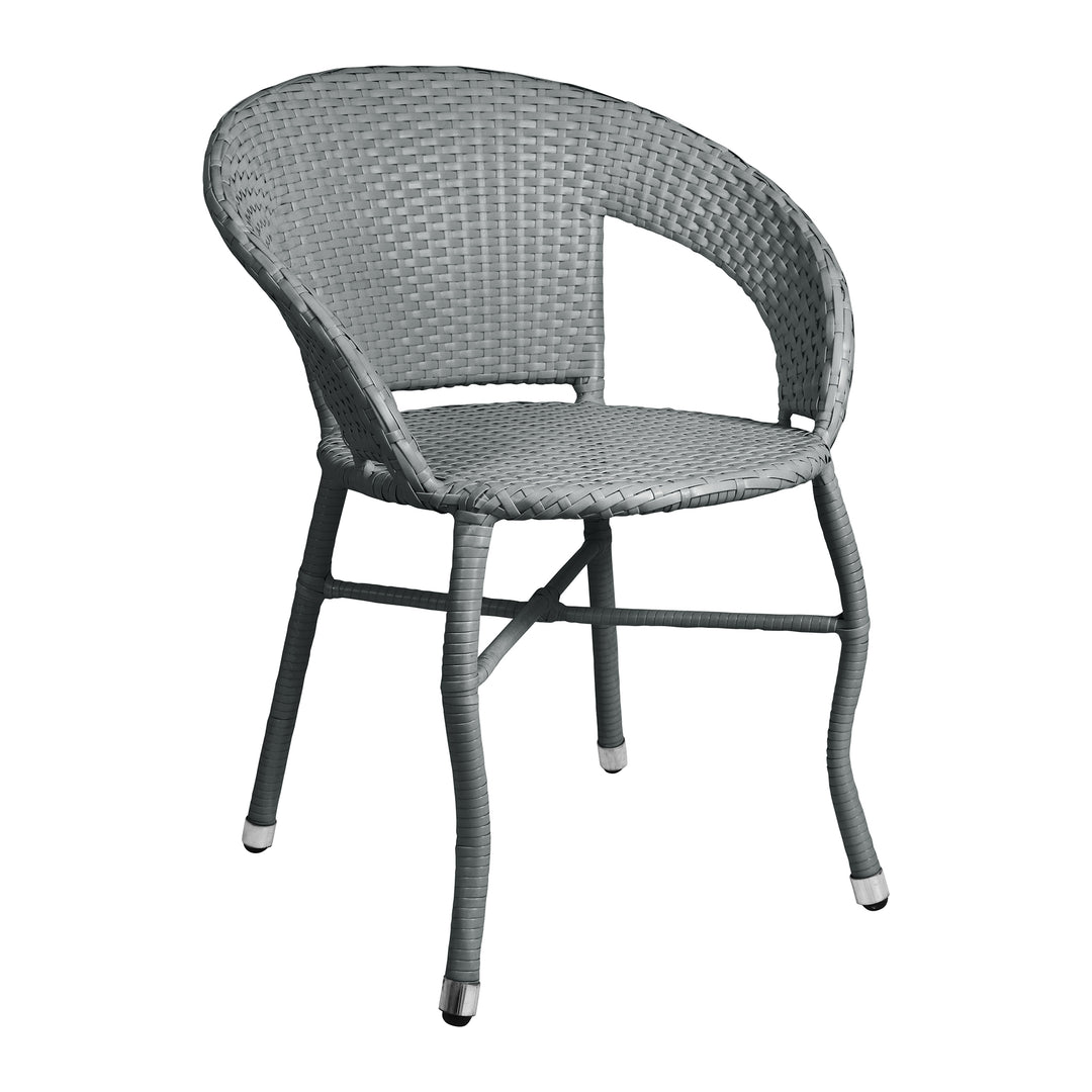 Ruler Outdoor Patio Seating Set 2 Chairs  Set (Grey)