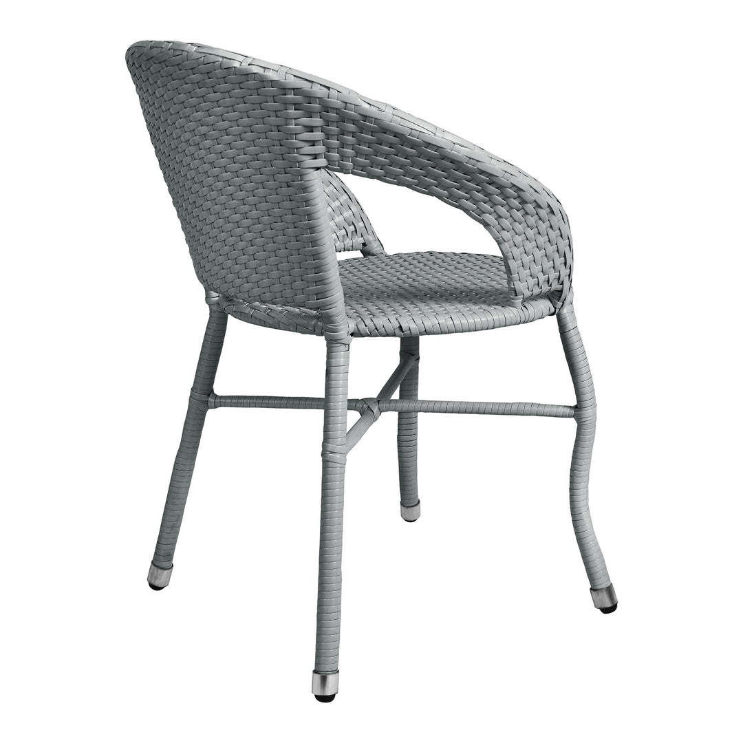 Ruler Outdoor Patio Seating Set 2 Chairs  Set (Grey)