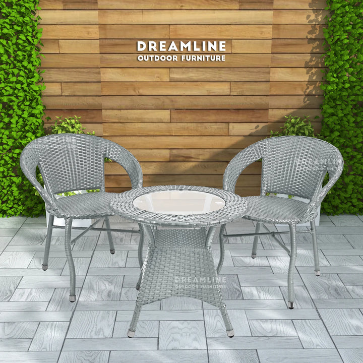 Thyme Outdoor Patio Seating Set 2 Chairs and 1 Table Set