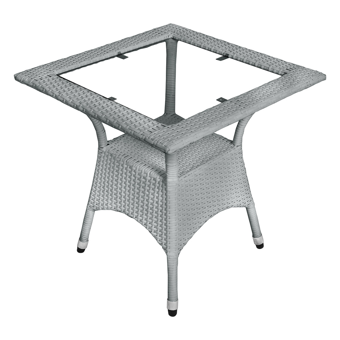Molix Outdoor Patio Seating Set 4 Chairs and 1 Table Set (Silver)