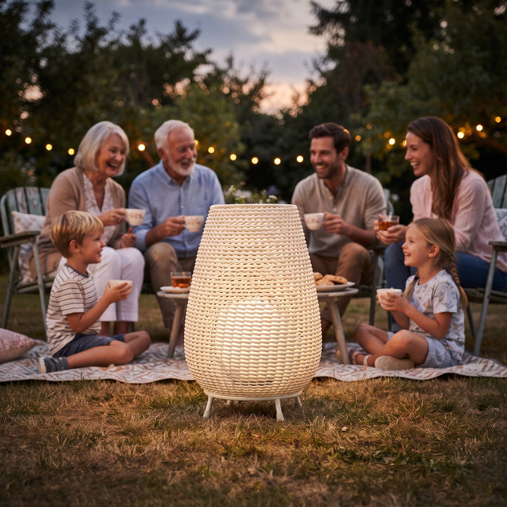 Okawa Outdoor Wicker Floor Lamp