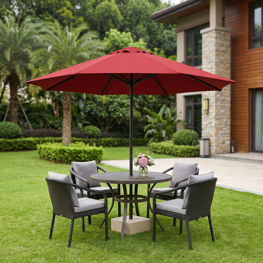 Fiore Luxury Centre Pole Garden Umbrella With Stand