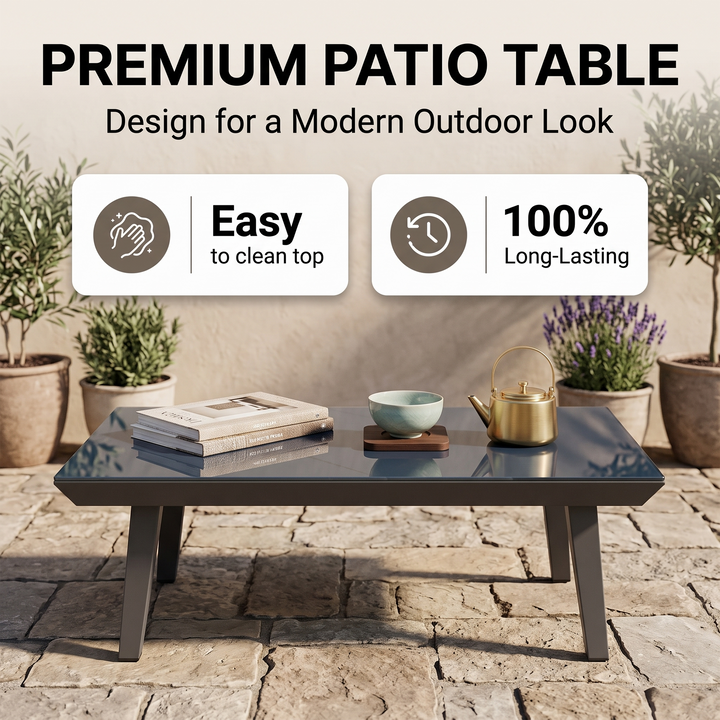 Trevisani Outdoor Sofa Set 2 Seater , 2 Single seater and 1 Center Table (Grey)