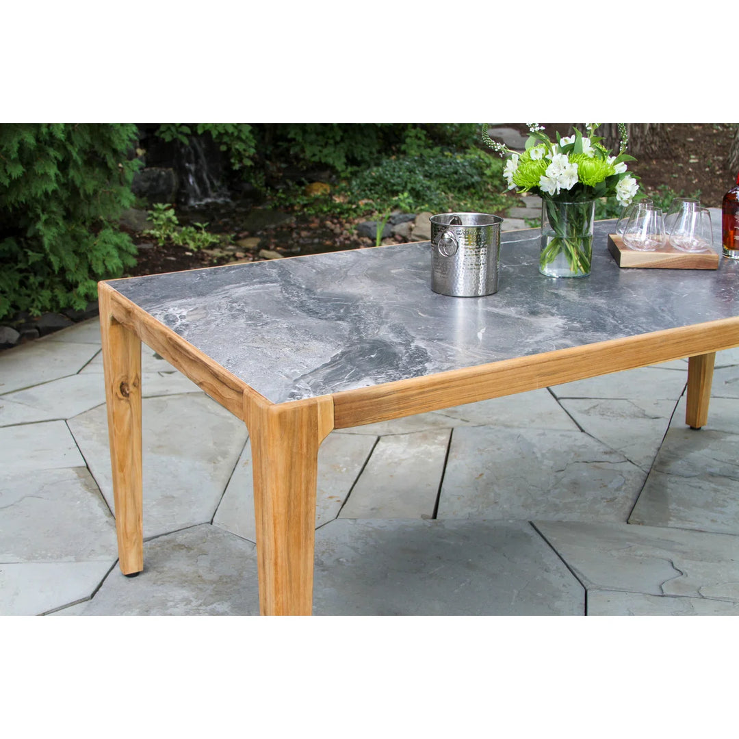 Xini Outdoor Patio Seating Set 6 Chairs and 1 Table Set (Black + Grey)