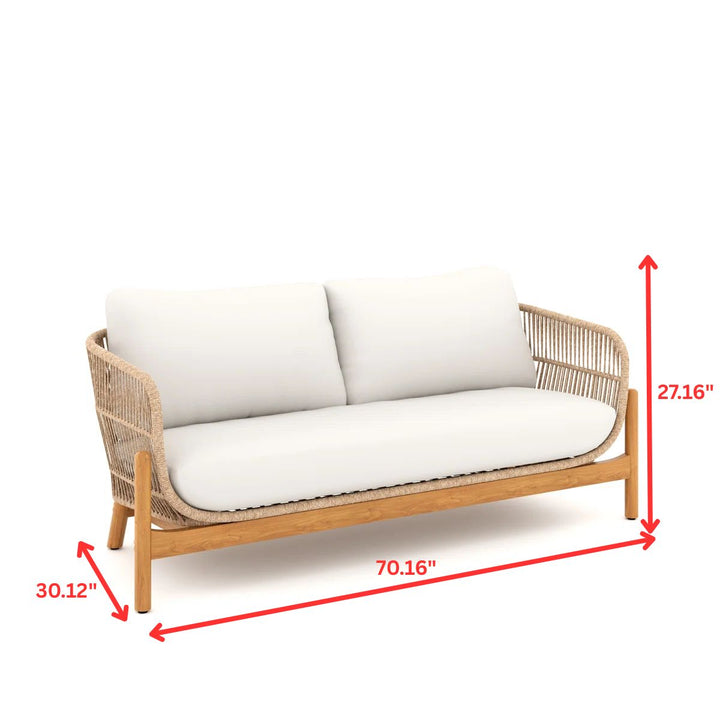 Apolo Outdoor Sofa Set 2 Seater , 2 Single seater , 1 Side table and 1 Center Table (Beige)