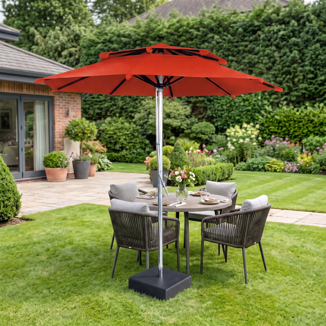Grazia Luxury Centre Pole Garden Umbrella With Stand