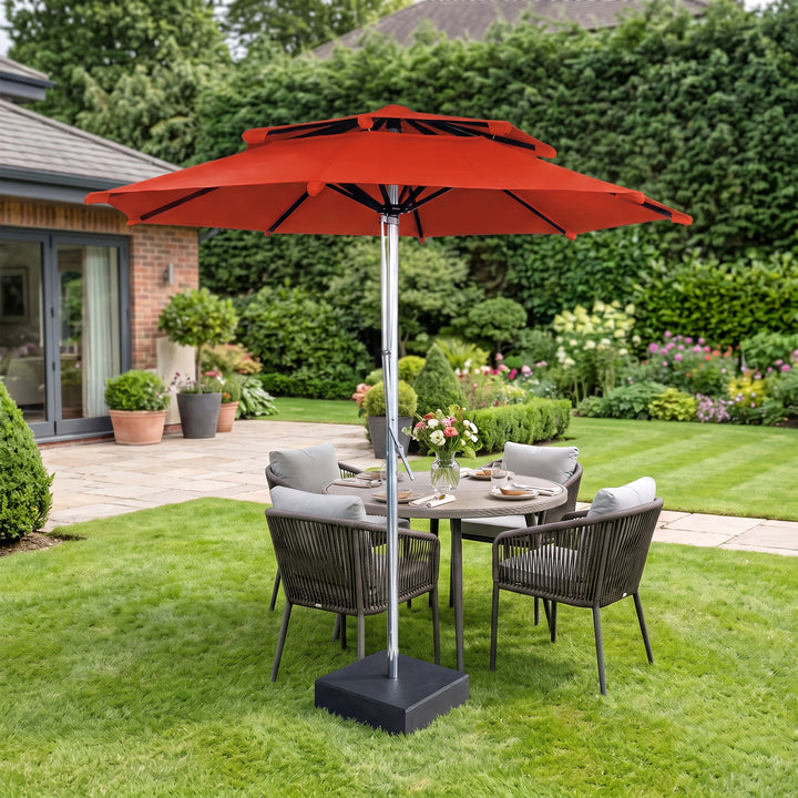 Grazia Luxury Centre Pole Garden Umbrella With Stand