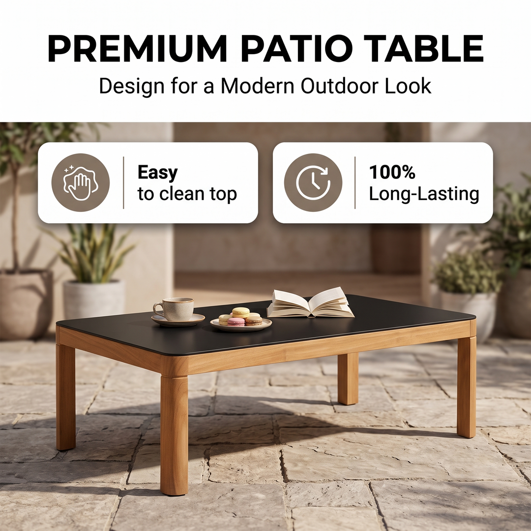 Roberta Outdoor Sofa Set 2 Seater , 2 Single seater and 1 Center Table (Beige + Brown)