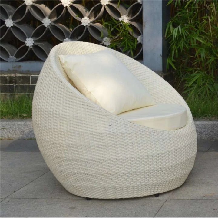 Retto Outdoor Sofa Set 2 Seater , 2 Single seater and 1 Center Table Set (White)