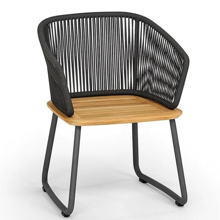 Goen Outdoor Patio Seating Set 4 Chairs and 1 Table Set (Grey)