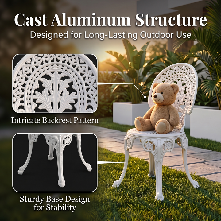 Zenck Cast Aluminium Garden Patio Single Seater Chair