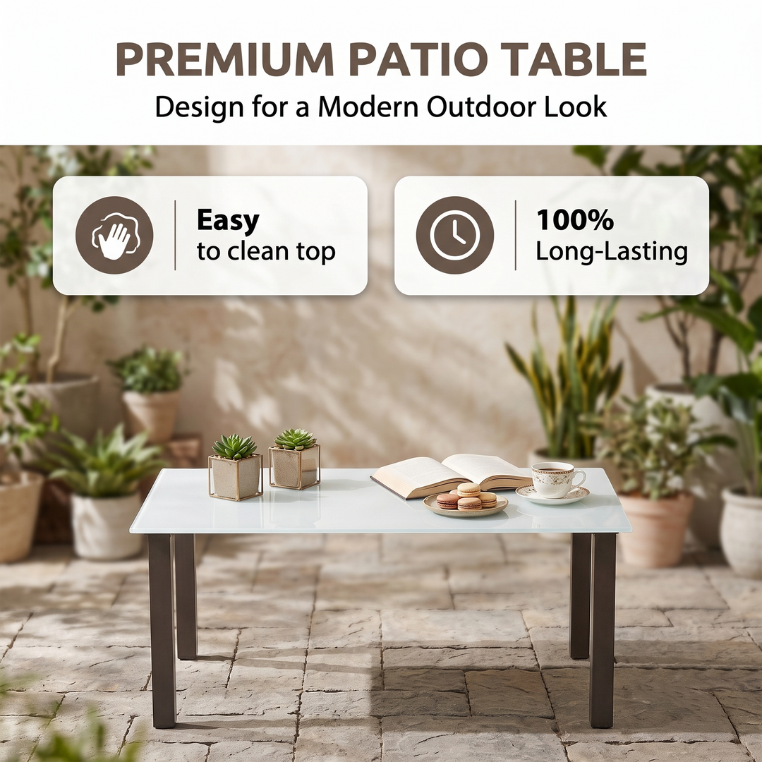 Tello Outdoor Garden Balcony Sofa Set 3 Seater, 2 Single seater and 1 Center Table Set (Brown)