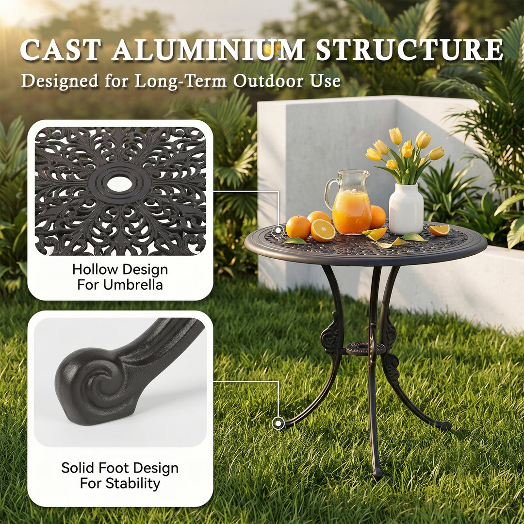 Silvia Cast Aluminium Garden Patio 1 Table Set