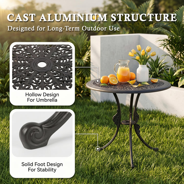 Silvia Cast Aluminium Garden Patio 1 Table Set