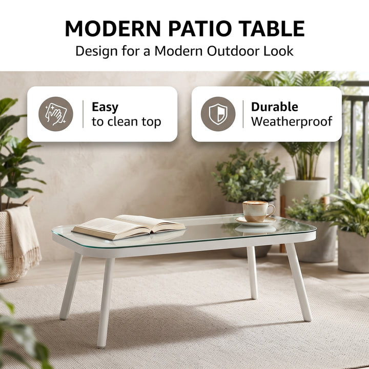 Mazzanti Outdoor Sofa Set 2 Seater , 2 Single seater and 1 Center Table (White + Brown) Braided & Rope