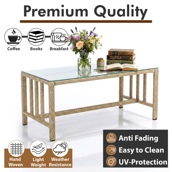 Mesa Outdoor Garden Balcony Sofa Set 2 Seater , 2 Single Seater 1 Center Table Set