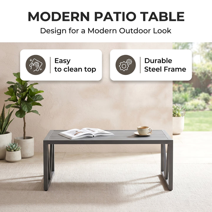 Myriad Outdoor Sofa Set 3 Seater , 2 Single seater and 1 Center Table Set (Black + Grey)