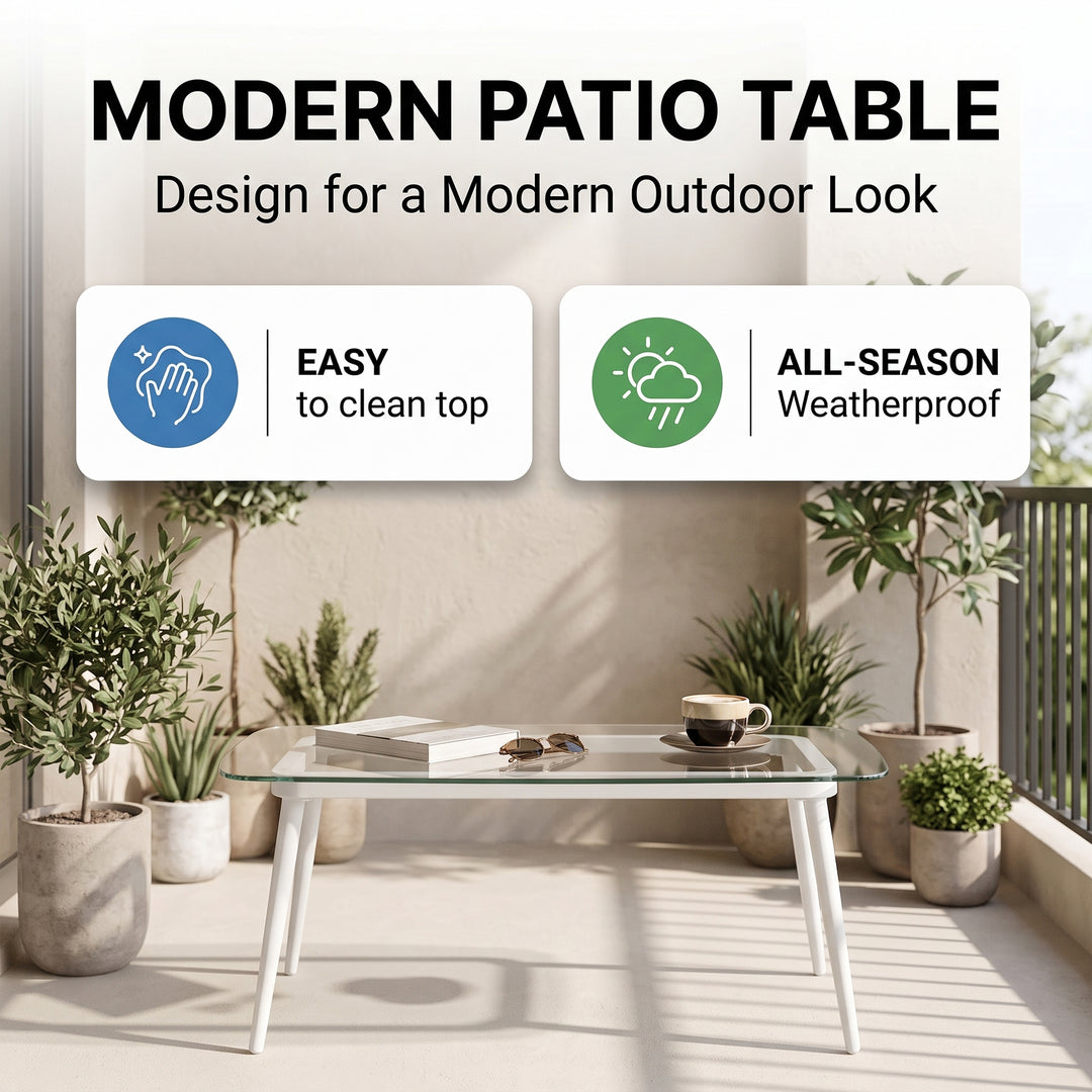 Marianela Outdoor Sofa Set 2 Seater, 2 Single seater and 1 Center Table Set (White) Braided & Rope