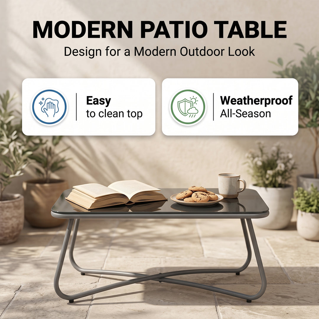 Kismet Outdoor Sofa Set 3 Seater, 2 Single seater and 1 Center Table (Grey) Braided & Rope