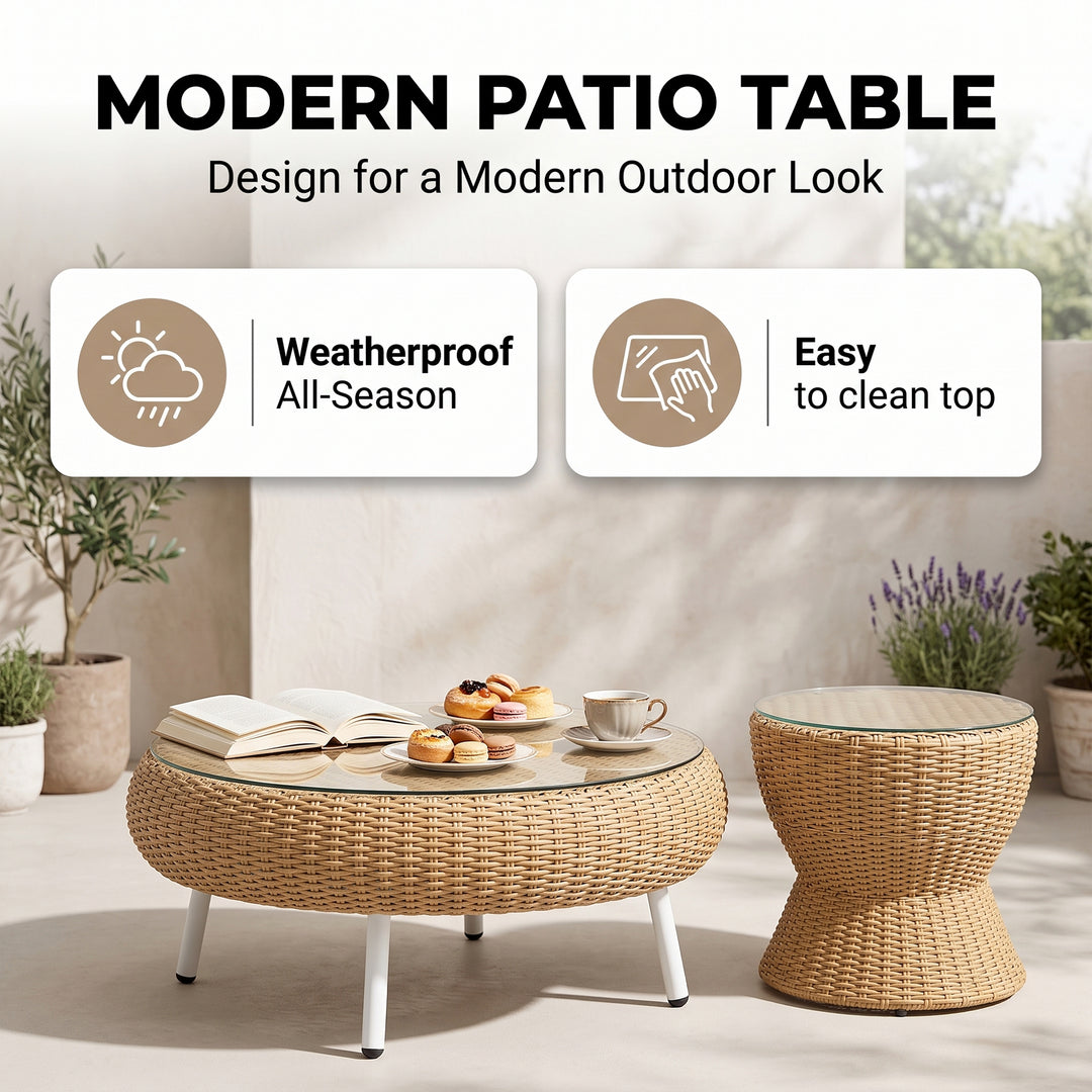 Ignazio Outdoor Sofa Set 3 Seater , 2 Single seater , 1 Side table and 1 Center Table