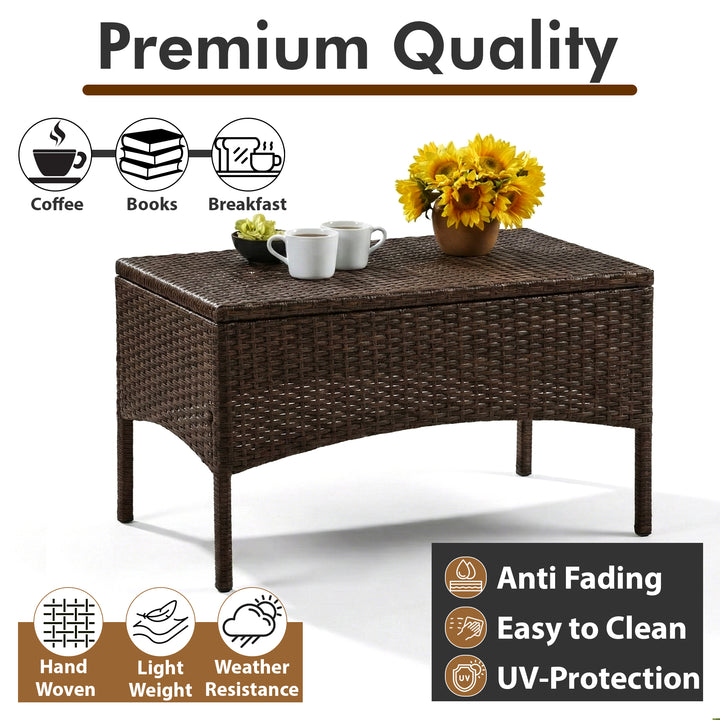 Canapa Outdoor Sofa Set 2 Seater , 2 Single seater and 1 Center Table Set (Brown)