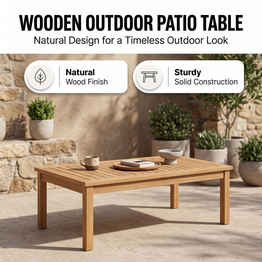 Gala Outdoor Garden Balcony Sofa Set 2 Seater , 2 Single Seater 1 Center Table Set (Cream) Teak Wood and Braided & Rope