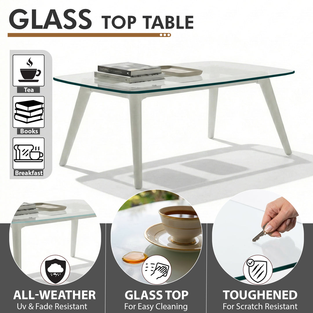 Zion Outdoor Sofa Set 3 Seater , 2 Single seater and 1 Center Table Set (Grey) Braided & Rope