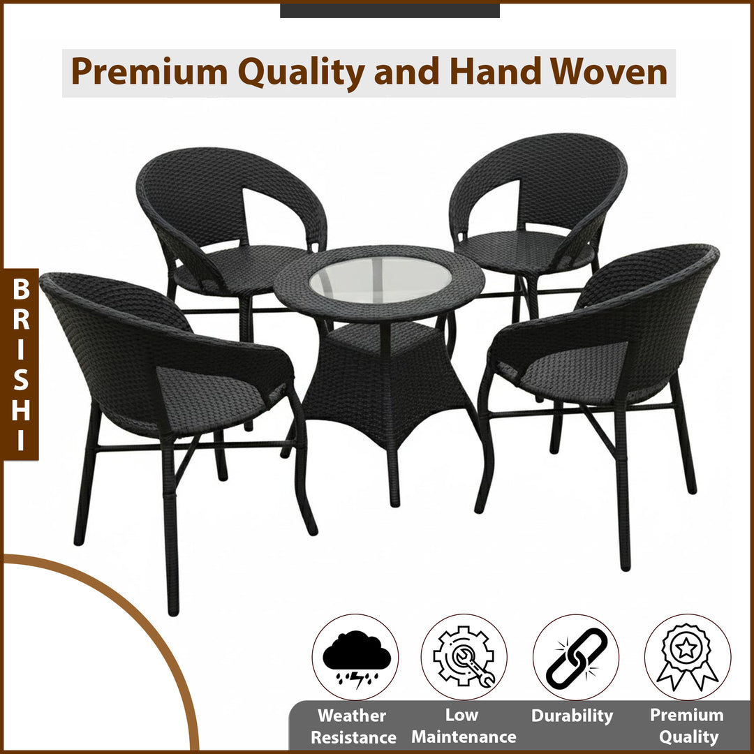 Boss Outdoor Patio Seating Set 4 Chairs and 1 Table Set