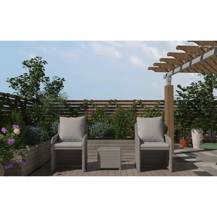 Meino Outdoor Patio Seating Set 2 Chairs and 1 Table Set