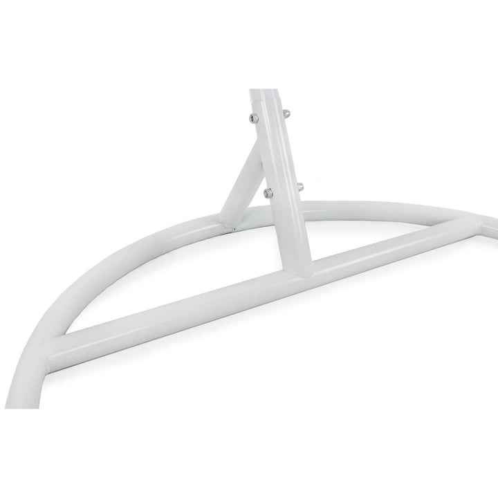 Luoni Single Seater Hanging Swing With Stand For Balcony , Garden Swing (White)