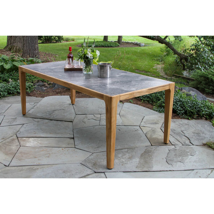 Xini Outdoor Patio Seating Set 6 Chairs and 1 Table Set (Black + Grey)