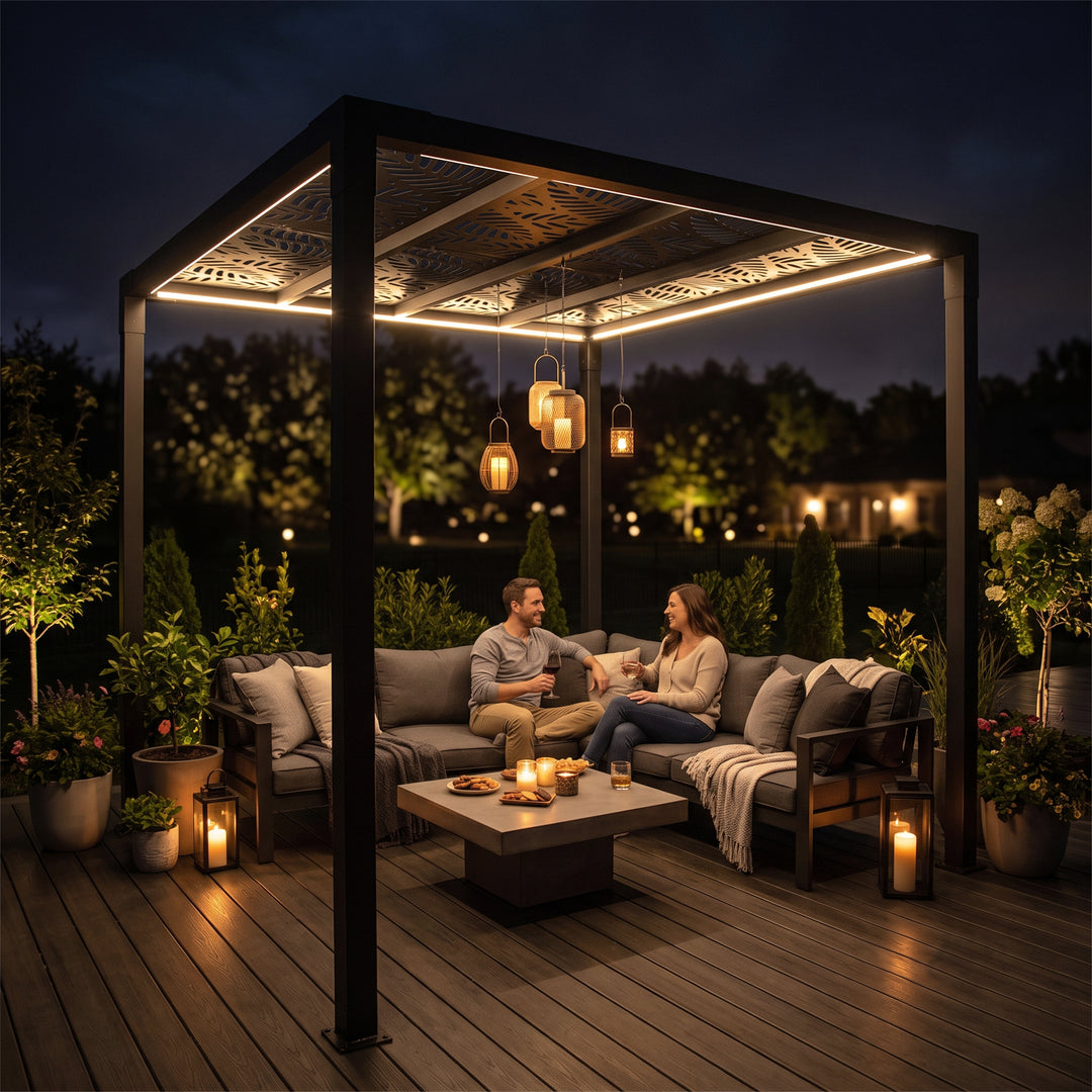Perlita Outdoor Pergola For Garden ,Terrace (Black)