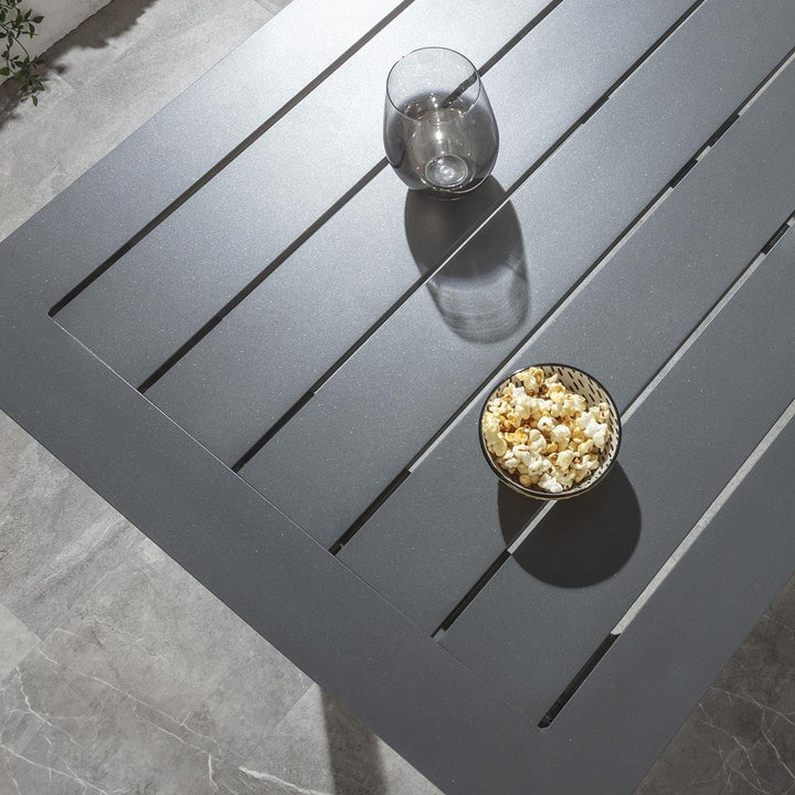 Azura Outdoor Patio Bar Set 4 Chairs and 1 Table Set (Beige) Braided & Rope