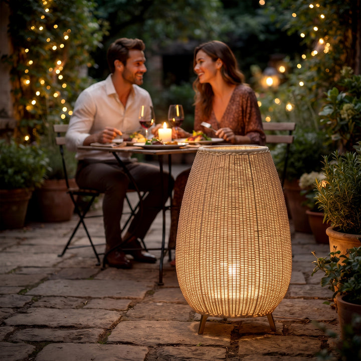 Fabel Outdoor Wicker Floor Lamp