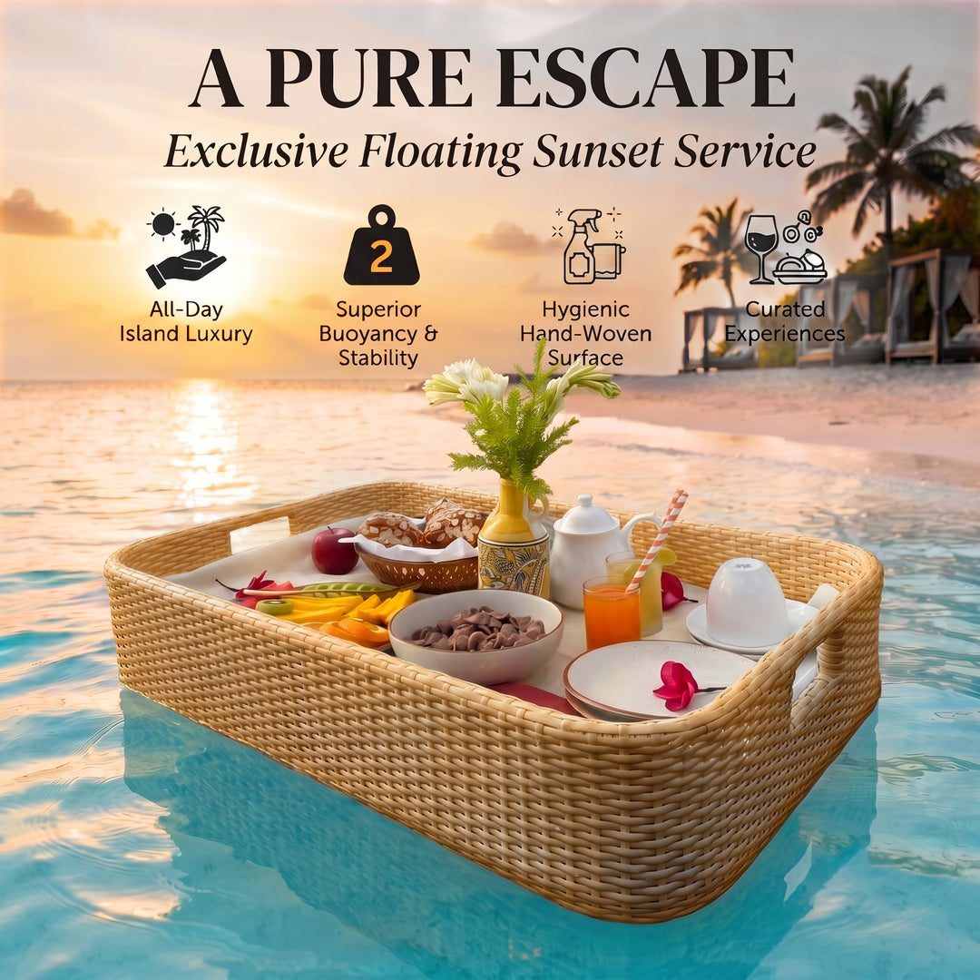 Alarico Luxury Floating Serving Tray For Swimming Pool -Honey ( Rectangle )