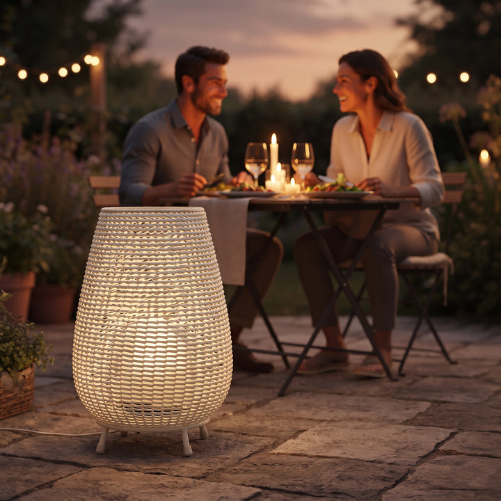 Okawa Outdoor Wicker Floor Lamp