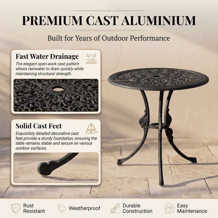 Silvia Cast Aluminium Garden Patio 1 Table Set