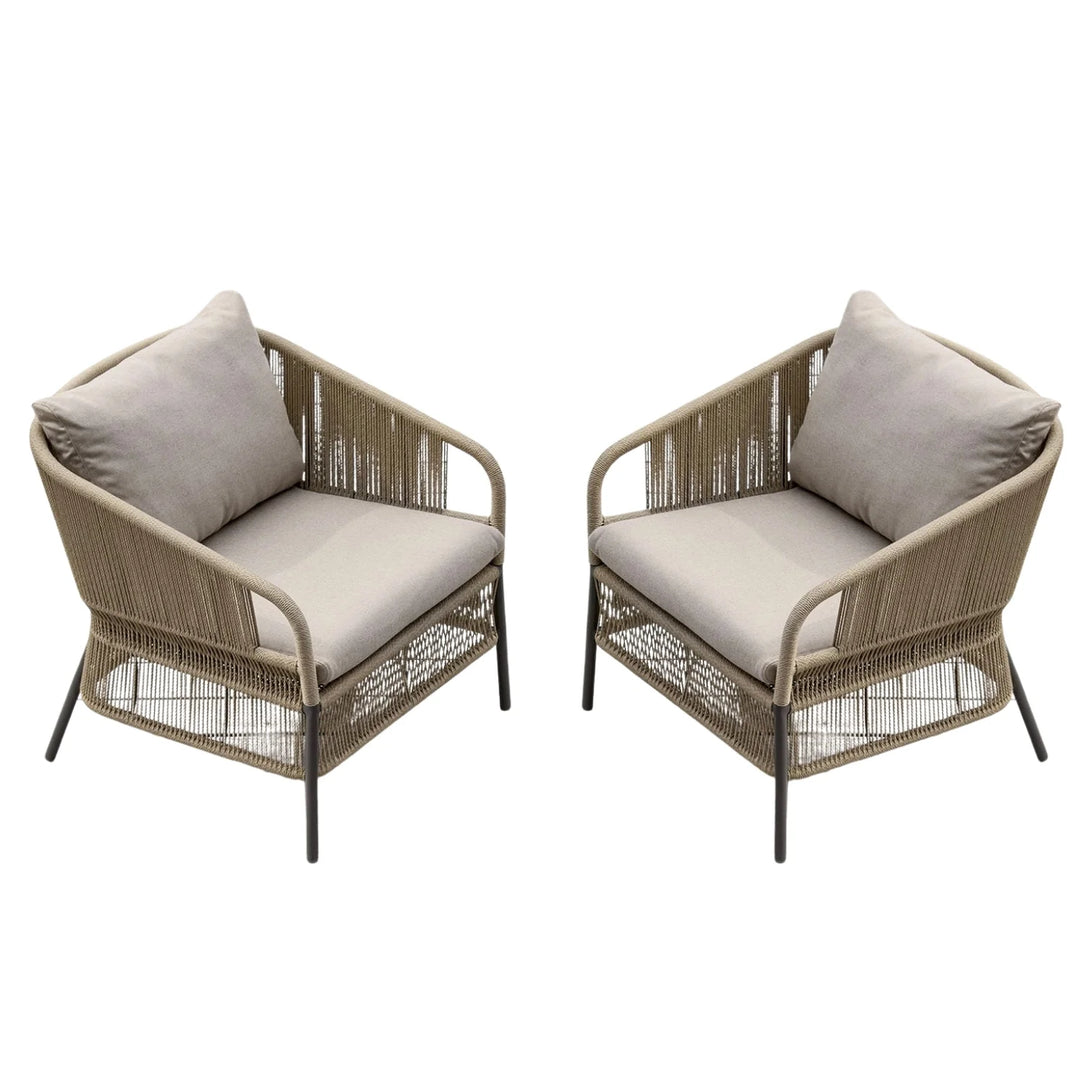 Danza Outdoor Sofa Set 2 Single seater Braided & Rope