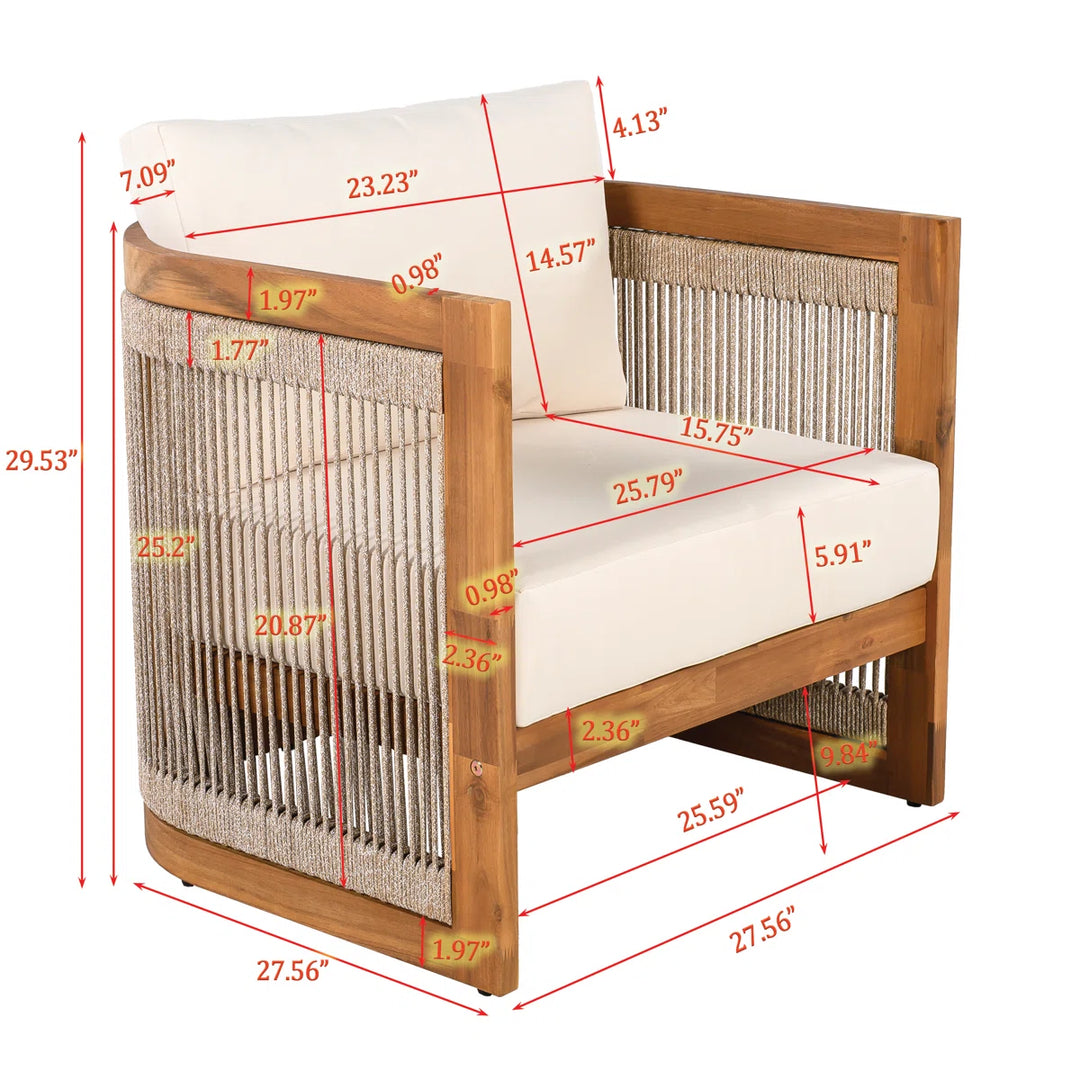 Exano Outdoor Sofa Set 2 Seater, 2 Single seater and 1 Center Table Braided & Rope