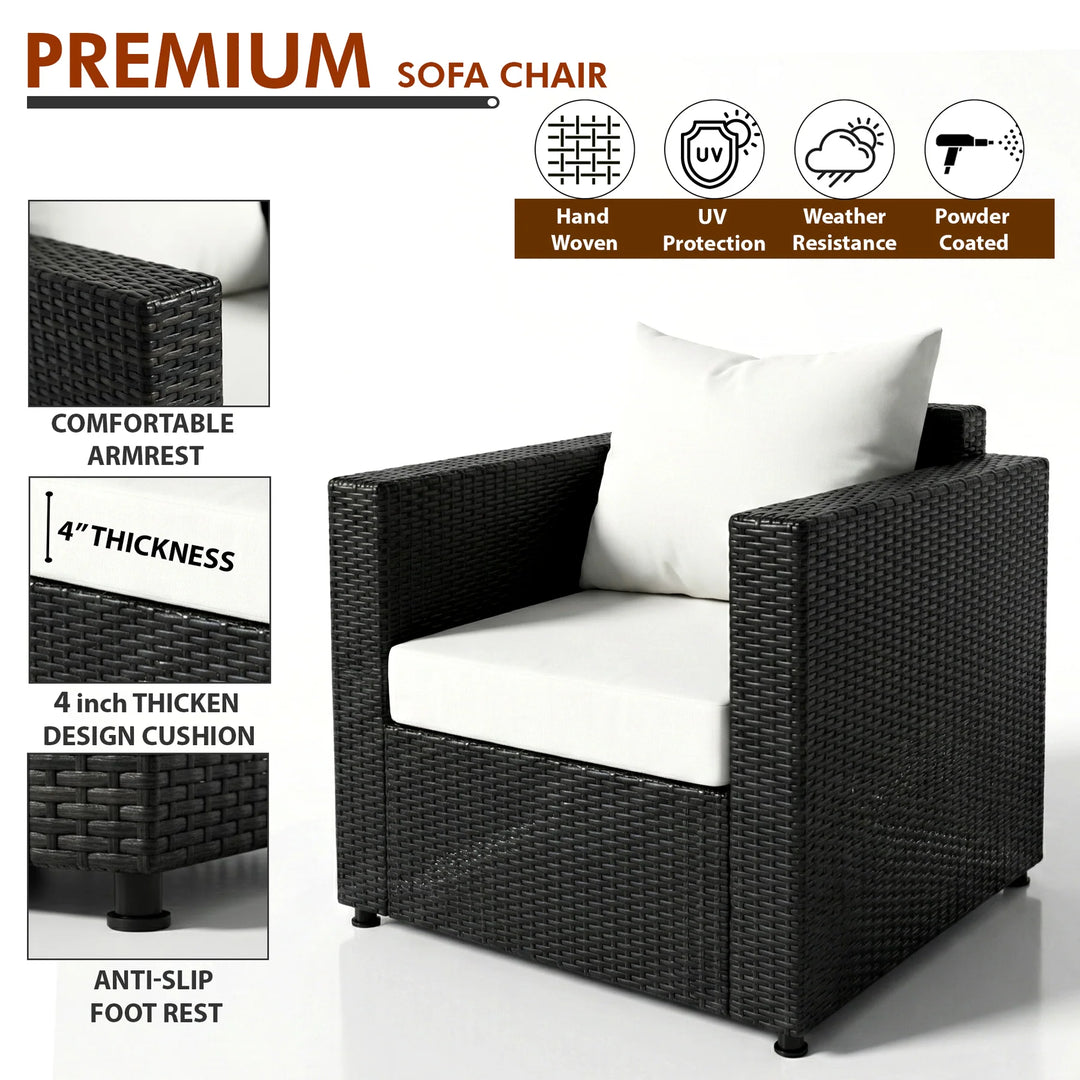 Power Outdoor Sofa Set 2 Seater , 2 Single seater and 1 Center Table Set