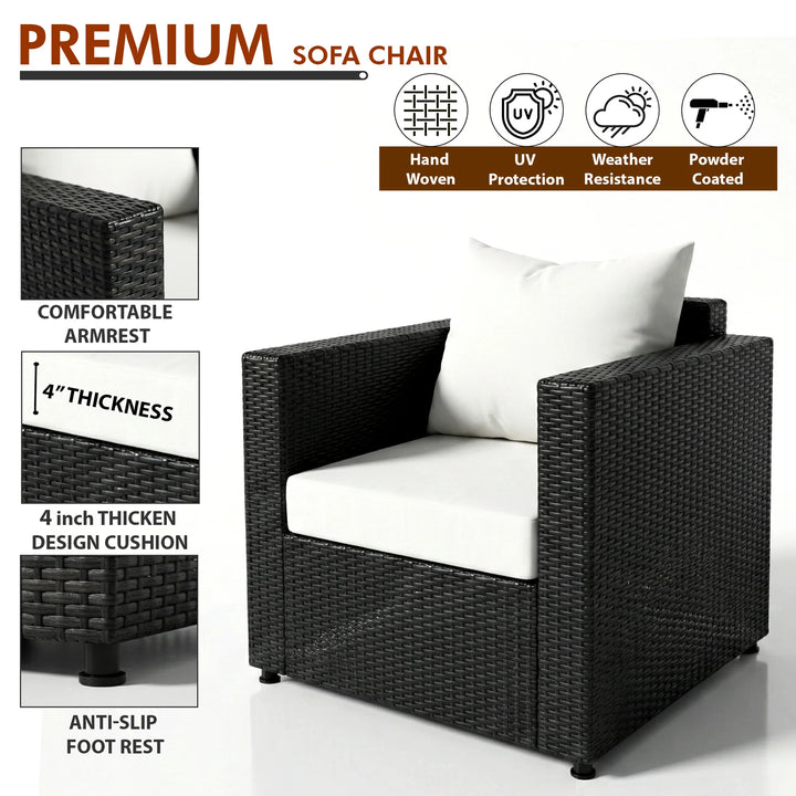 Power Outdoor Sofa Set 2 Seater , 2 Single seater and 1 Center Table Set
