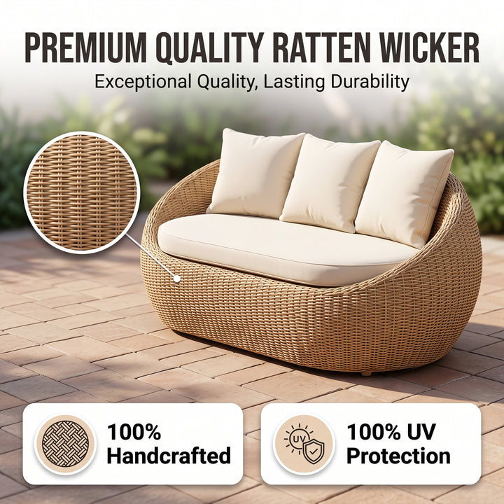 Ignazio Outdoor Sofa Set 3 Seater , 2 Single seater , 1 Side table and 1 Center Table