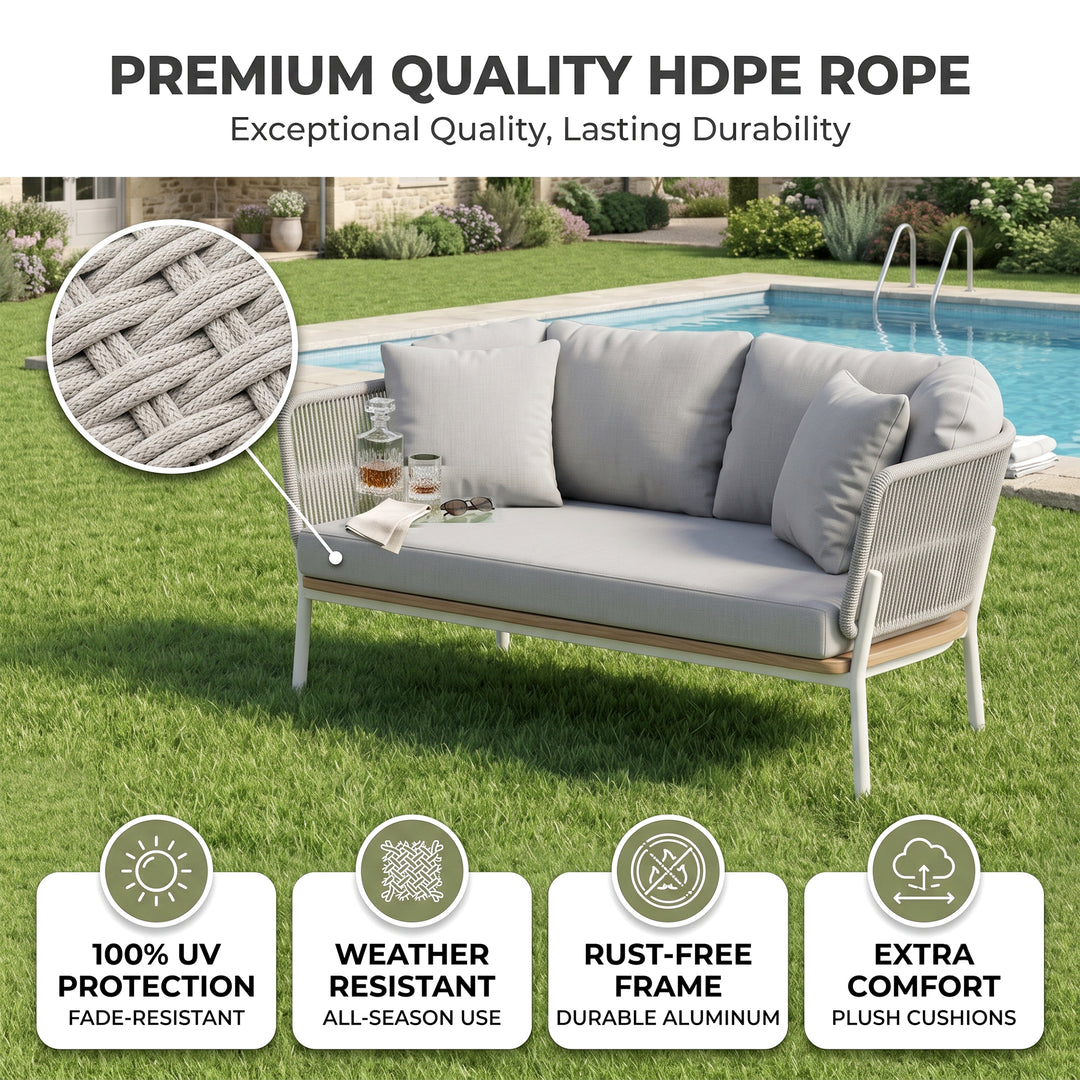 Arthur Outdoor Sofa Set 2 3 Seater sofa, 2 Single seater, 1 Small Table and 1 Center Table With 1 Side Table Set