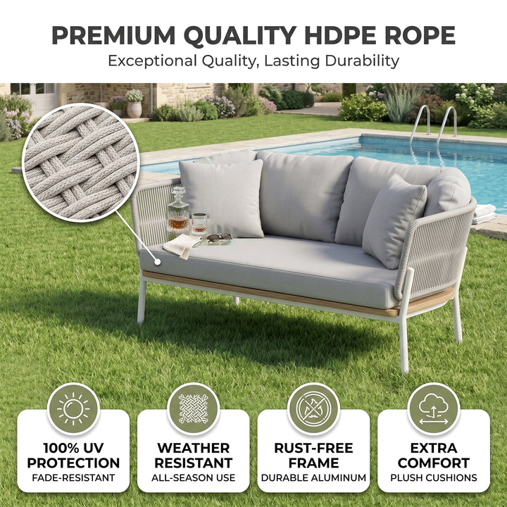 Arthur Outdoor Sofa Set 2 3 Seater sofa, 2 Single seater, 1 Small Table and 1 Center Table With 1 Side Table Set