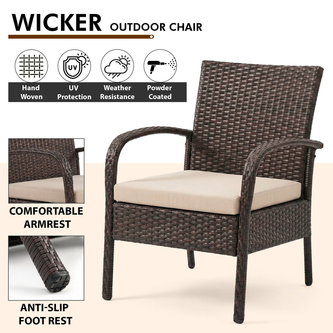 Bria Outdoor Sofa Set 2 Seater , 2 Single seater and 1 Center Table Set (Brown)