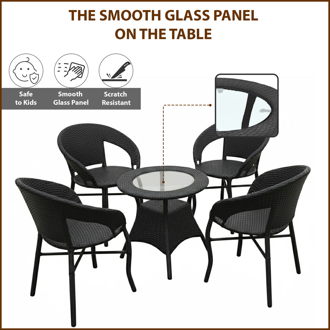 Boss Outdoor Patio Seating Set 4 Chairs and 1 Table Set