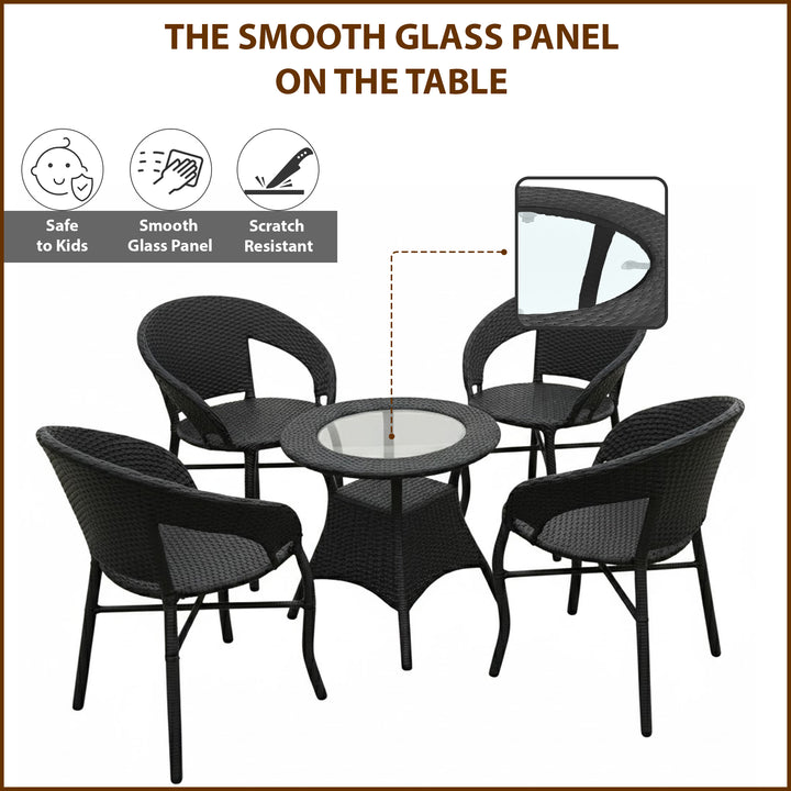 Boss Outdoor Patio Seating Set 4 Chairs and 1 Table Set