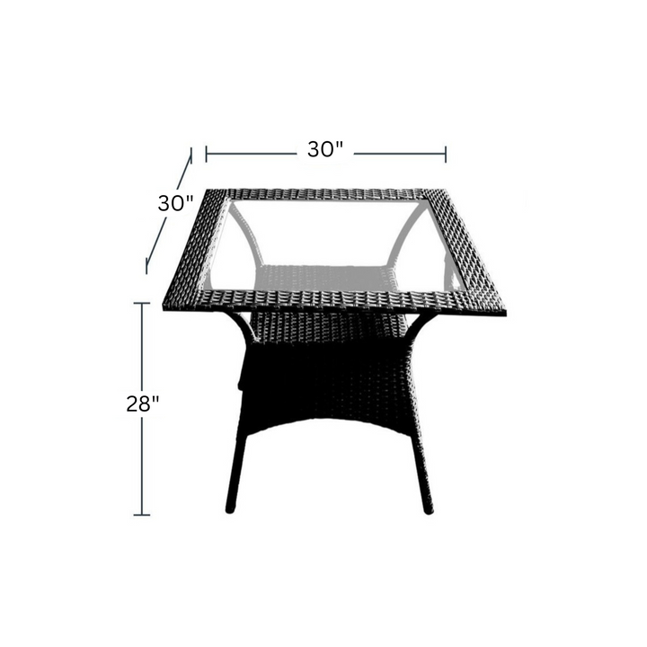 Aiman Outdoor Patio Seating Set 4 Chairs and 1 Table Set