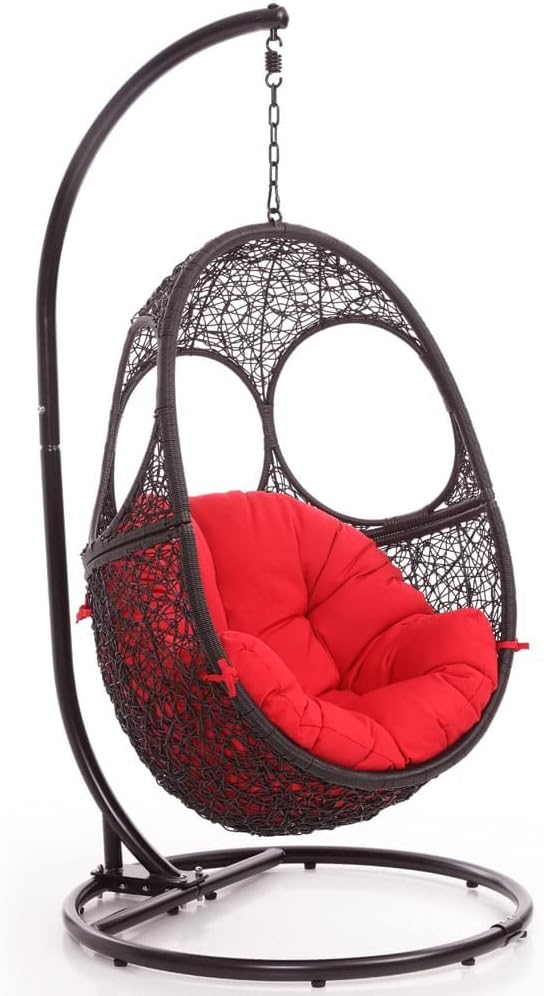 Basilio Single Seater Hanging Swing With Stand For Balcony, Garden Swing